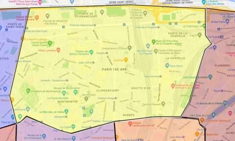 Paris 18eme arrondissement - Plan Paris