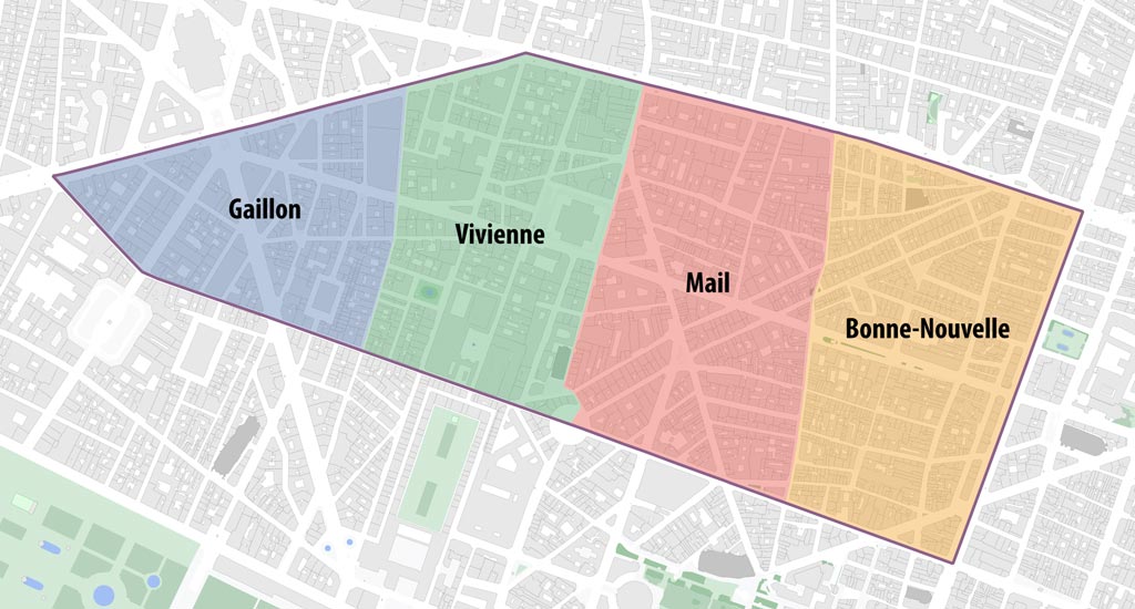 plan 2eme arrondissement avec quartiers